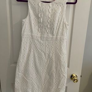 Eyelet sleeveless summer dress. Worn once. Excellent condition